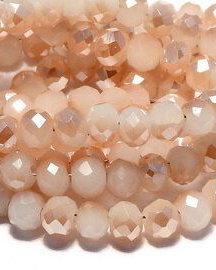 Cristale din sticla, rondelle, 3x2 mm, electroplacate