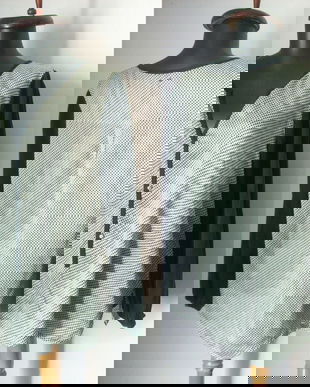 BLUZA MATASE NATURALA SATINATA ALB NEGRU