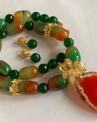 ENCHANTED FOREST-agate,citrin,zamac aurit