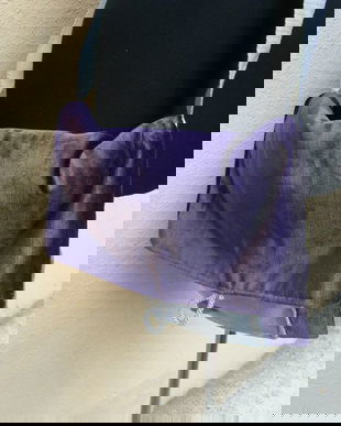 Unicat-Nou-geanta catifea-handmade