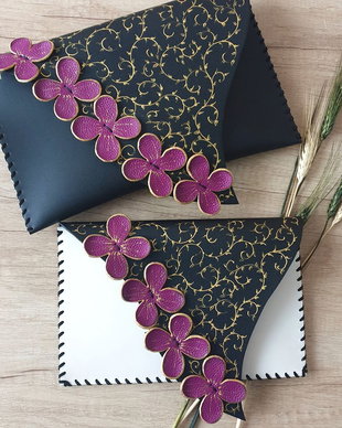 plic handmade unicat- Fuchsia little flowers