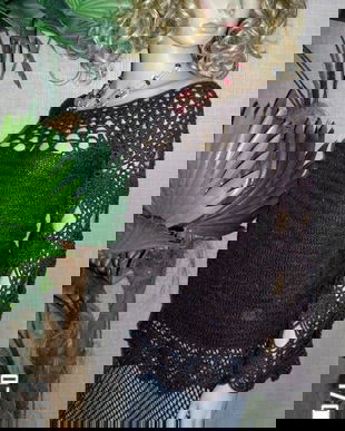 Pulover tricotata model dantelat