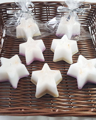 Lumanare naturala Stardust - din ceara de palmier, cu aroma de menta