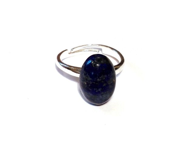 Inel reglabil din Argint 925 si Lapis lazuli - IN770 - inel pietre semipretioase, cadou romantic, inel lapis lazuli, cadou sotie, cristale vindecatoare