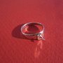 Baza inel reglabila din argint .925 rodiat cu pin pentru cabochon semigaurit sau margica semigaurita