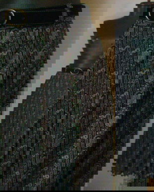 FUSTA BUMBAC FLORAL CUREA PIELE NATURALA