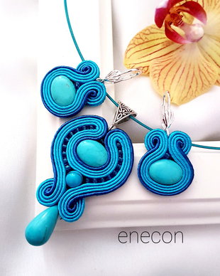 Set turcoaz soutache