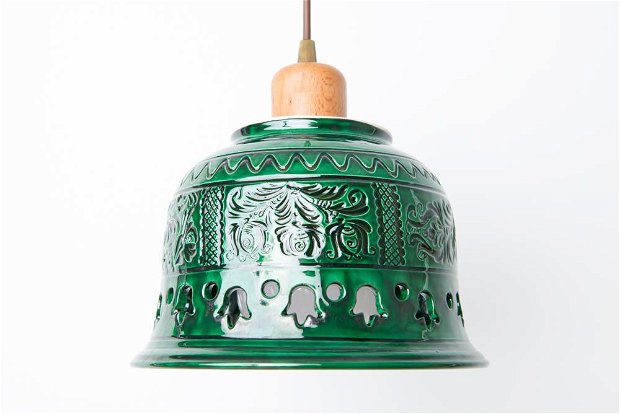 Pendul ceramica traditionala de Corund "Radacini: Laleaua"