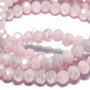 Cristale din sticla, rondelle, opace, 3.5x2.5 mm, AB, mov deschis
