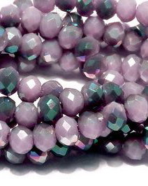 Cristale din sticla, rondelle, opace, 3.5x2.5 mm, electroplacate