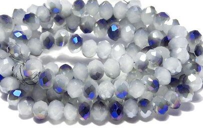 Cristale din sticla, rondelle, opace, 3.5x2.5 mm, electroplacate
