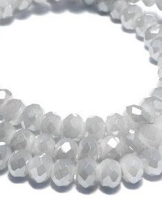 Cristale din sticla, rondelle, opace, 3x2 mm, electroplacate