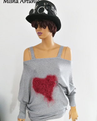 Inima pufoasa - bluza reinventata