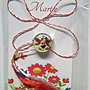 Brosa martisor cabochon sticla 14mm zana