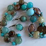 CHOCOLATE SKY-agate,murano,cipsuri coral,bronz