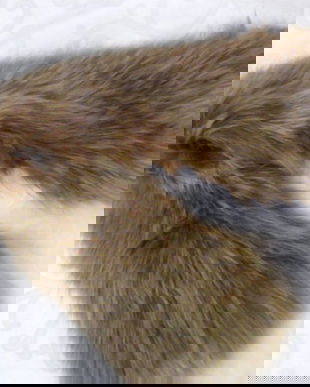 Guler de blana naturala-vulpe