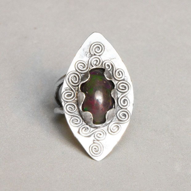 Inel Argint 925 si Opal etiopian