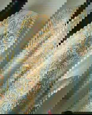 KAFTAN ARABESC SATIN BRODERIE LAME AURIU