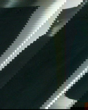 FUSTA MIDI TIP PIELE INTOARSA