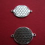 Floarea vietii - link din argint .925 rodiat aprox 1x17x22 mm  (cu anourile)