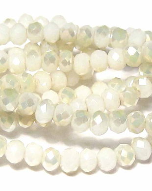 Cristale din sticla, rondelle, 3x2 mm, Light yellow
