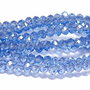 Cristale din sticla, rondelle, 3x2 mm, AB, albastre