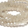 Cristale din sticla, rondelle, 3.5x2.5 mm, electroplacate, gri