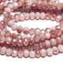 Cristale din sticla, rondelle, 3x2 mm, electroplacate, RosyBrown