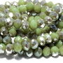Cristale din sticla, rondelle, opace, 4x3 mm, electroplacate