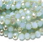 Cristale din sticla, rondelle, opace, 4x3 mm, electroplacate