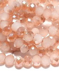 Cristale din sticla, rondelle, opace, 4x3 mm, electroplacate