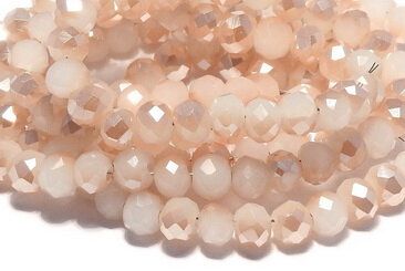 Cristale din sticla, rondelle, opace, 4x3 mm, electroplacate
