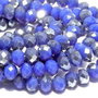 Cristale din sticla, rondelle, opace, 4x3 mm, electroplacate