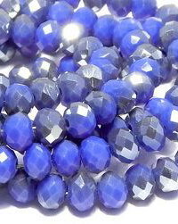 Cristale din sticla, rondelle, opace, 4x3 mm, electroplacate