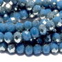 Cristale din sticla, rondelle, opace, 4x3 mm, electroplacate