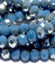 Cristale din sticla, rondelle, opace, 4x3 mm, electroplacate