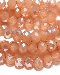 Cristale din sticla, rondelle, opace, 4x3 mm, electroplacate