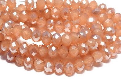 Cristale din sticla, rondelle, opace, 4x3 mm, electroplacate