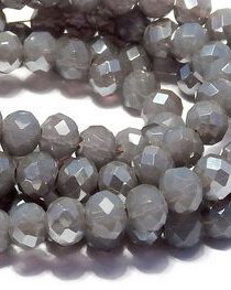 Cristale din sticla, rondelle, opace, 4x3 mm, electroplacate