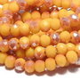 Cristale din sticla, rondelle, opace, 4x3 mm, electroplacate