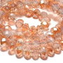 Cristale din sticla, rondelle, opace, 4x3 mm, electroplacate