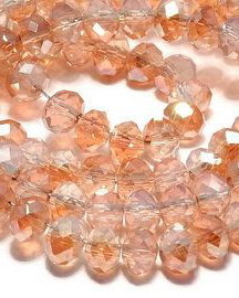 Cristale din sticla, rondelle, opace, 4x3 mm, electroplacate