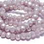 Cristale din sticla, rondelle, opace, 4x3 mm, electroplacate, lavander