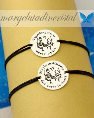 Set Personalizat Banut/Charm 1.6 Cm / BFF / Together Forever