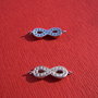 Infinit - link din argint .925 rodiat cu zirconii aprox 2x5x16.5 mm (cu anourile)