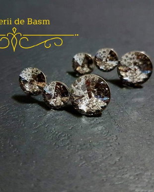 Cercei Swarovski "Semiluni dantelate"