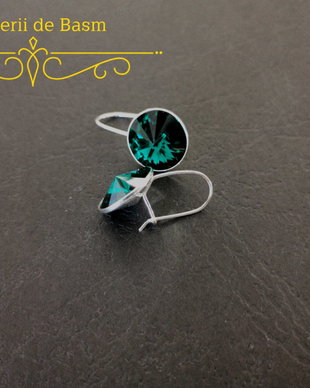 Cercei Swarovski Emerald