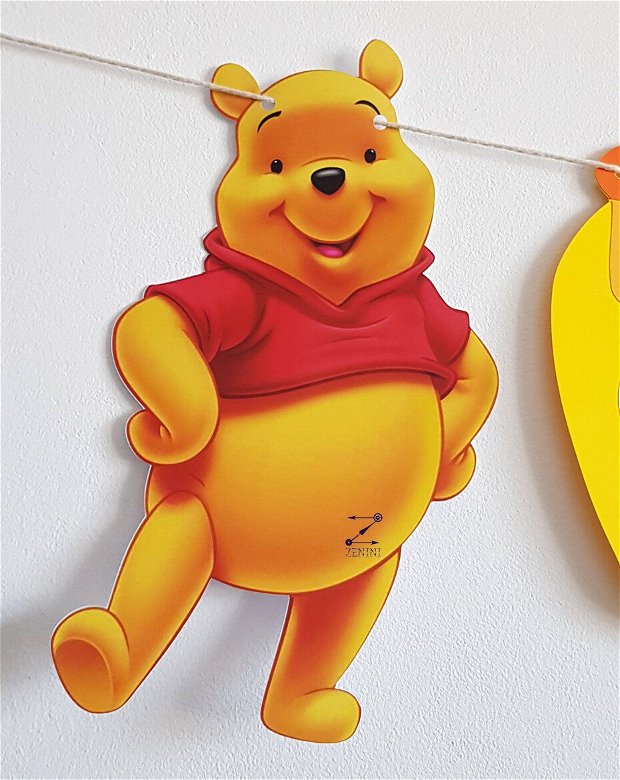 Ghirlanda Winnie the Pooh, ghirlanda botez Winnie, banner botez, ghirlanda cu nume, banner Winnie
