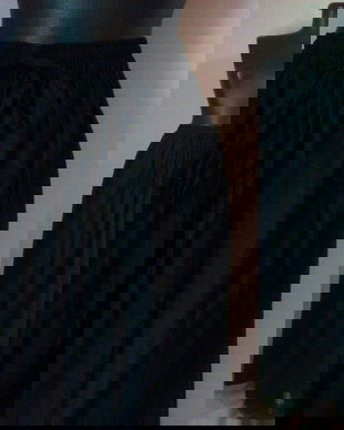 FUSTA AMPLA PANZA BUMBAC NEAGRA