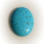 Cabochon 2 din turcoaz reconstituit aprox 40x30x7.5 mm